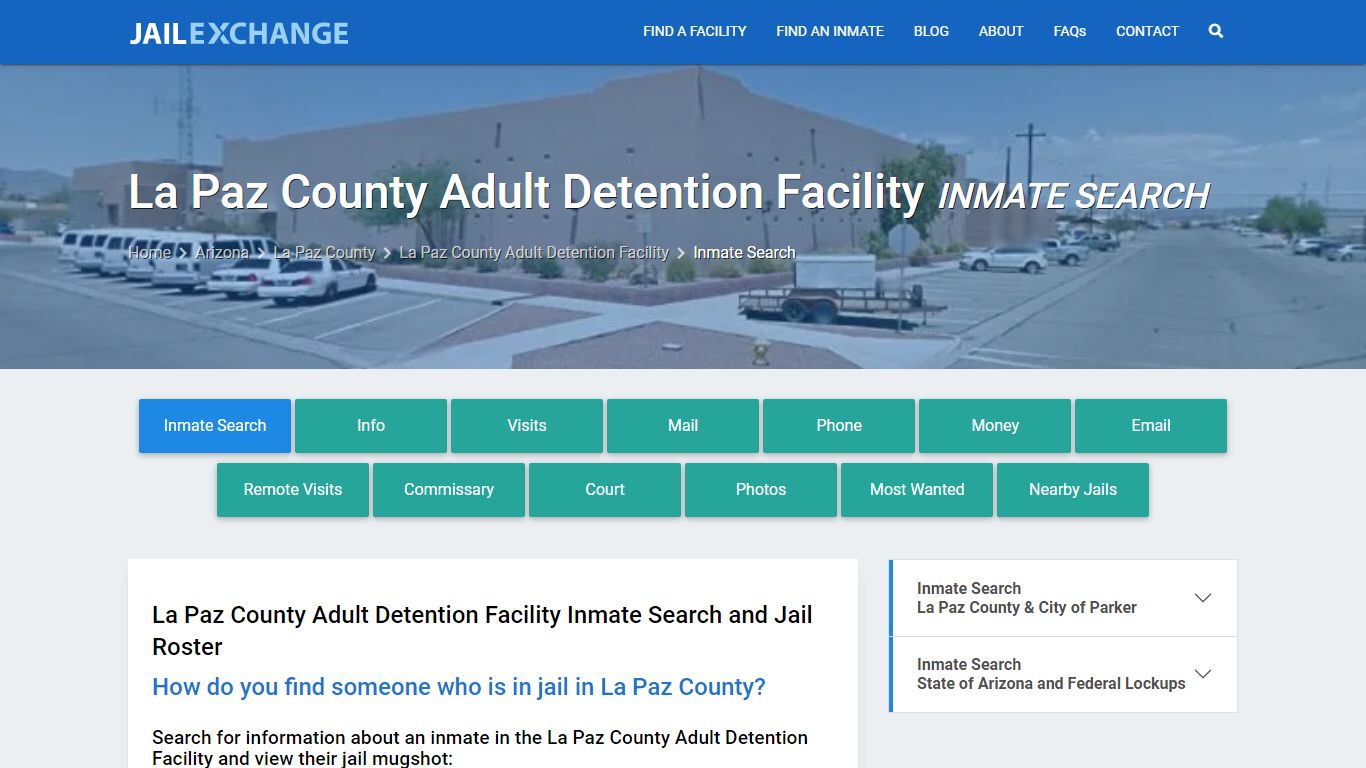 La Paz County Adult Detention Facility Inmate Search - Jail Exchange